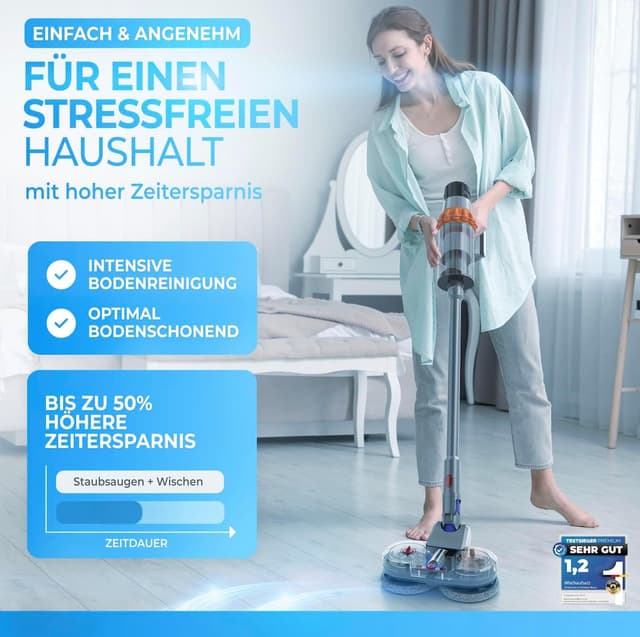 Thumbnail 6 de Testsieger Wischaufsatz für Dyson V7/V8/V10/V11/V15 (Gen5) – elektrischer Wischmop mit abnehmbarem Wassertank