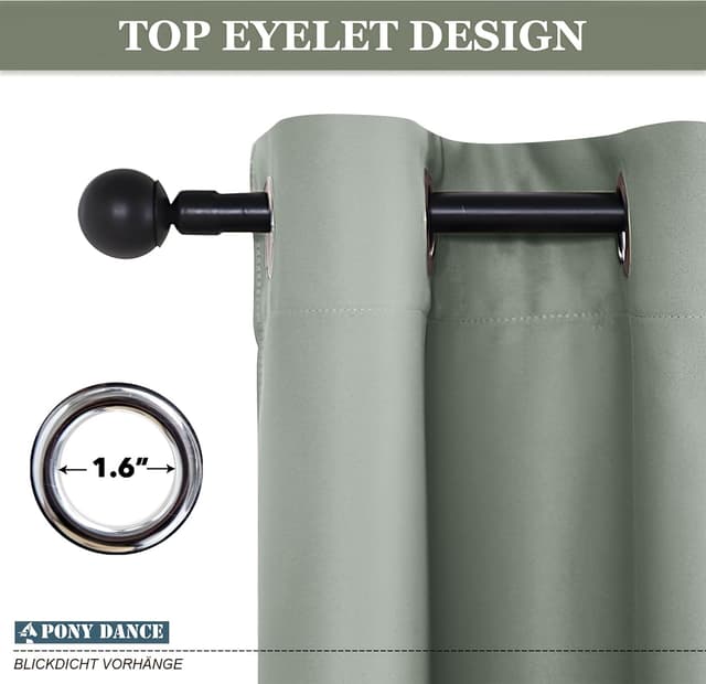 Thumbnail 2 de PONY DANCE Extra Long Blackout Curtains 55" × 118" 🪟