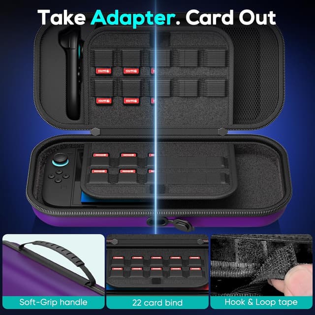 Detalle 2 de Switch 2 Tasche mit 22 Kartenfächern in Lila