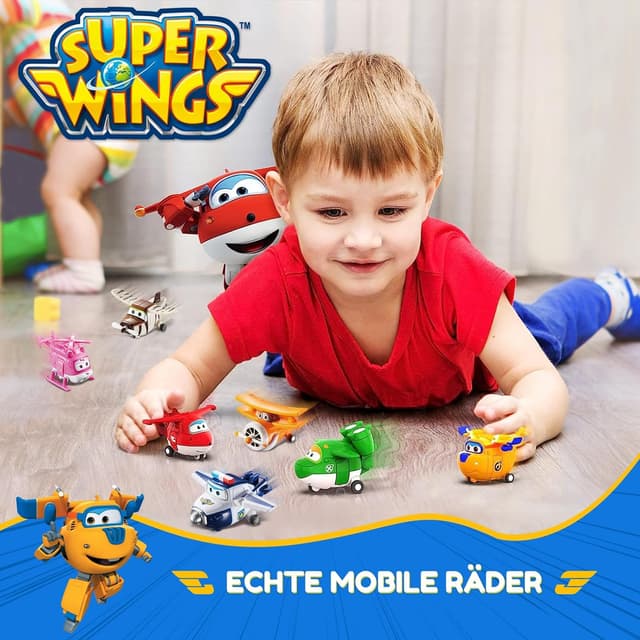 Thumbnail 5 de Super Wings Transform-a-Bots World Airport Crew – Serie 1 Sammelpackung mit 15 Figuren