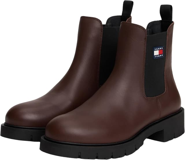 Detalle de Tommy Jeans women’s leather Chelsea boots