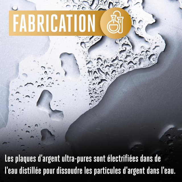 Detalle de Vitabay Med Argent Colloïdal 100 ppm ionique, 500 ml (vegan, flacon ambré) – à appliquer 3 fois par jour