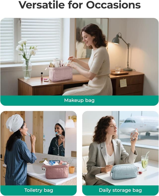 Thumbnail 6 de BAGSMART Makeup Bag Puffy Travel Organizer