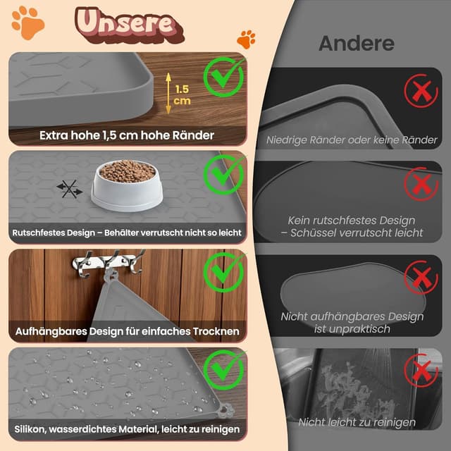 Thumbnail 5 de Futtermatte für Hunde und Katzen 48×30 cm 🐾