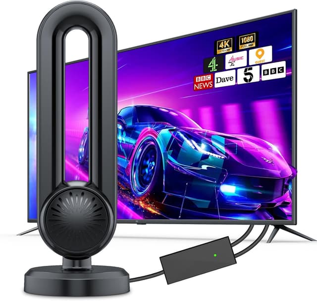 Detalle de Indoor TV Aerial for Smart TV 2025 with Signal Booster