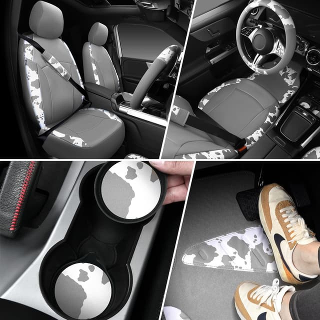 Thumbnail 6 de CAR PASS Cow Print Car Seat Covers Universal SUV Set
