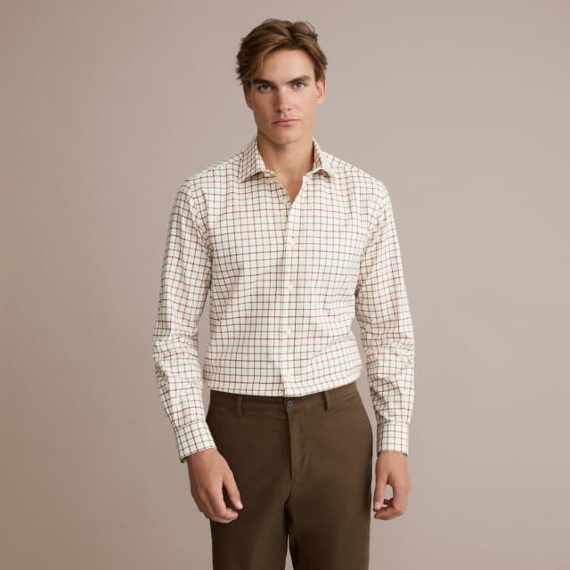 Detalle 2 de Verhunt Camisa de cuadros fondo beige