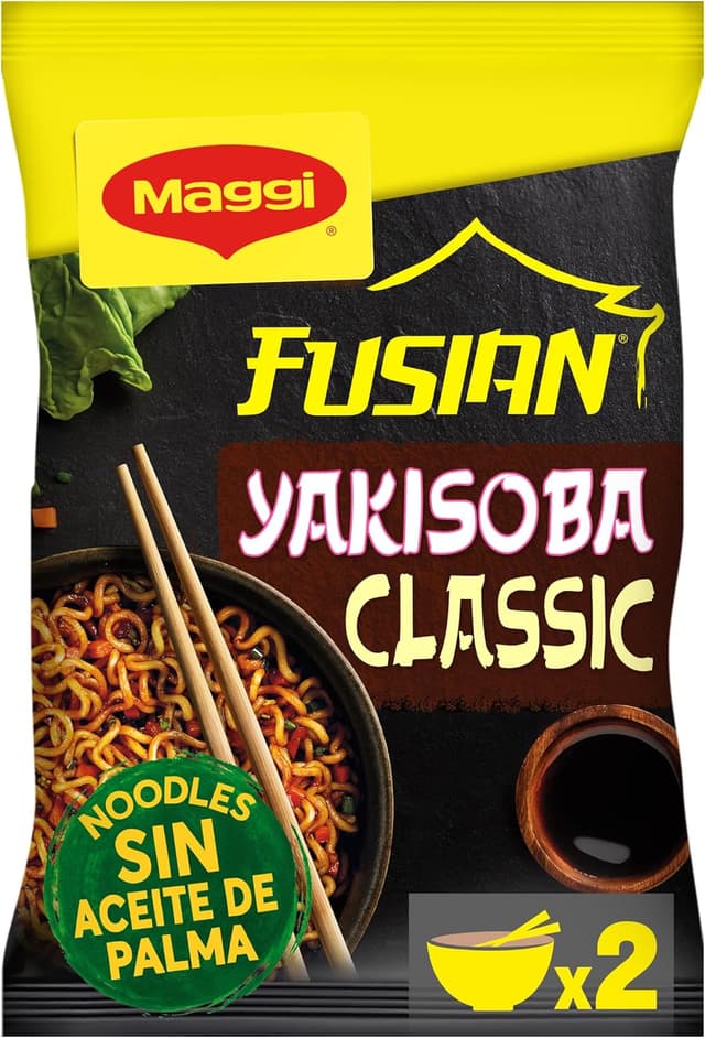 Detalle 2 de MAGGI Fusian Yakisoba Classic 🍜 Pack 8 x 120g