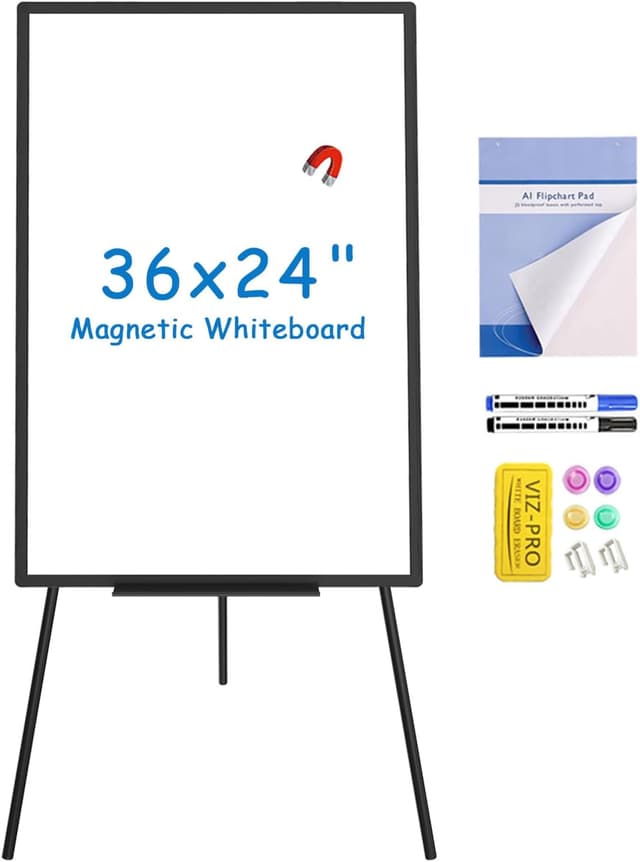 Detalle de VIZ-PRO Magnetic Whiteboard Easel 90 x 60 cm ๐ช