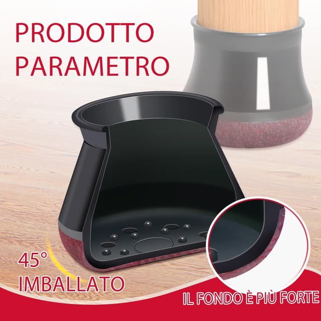 Detalle 2 de OCONDA Gommini per sedie 24 pezzi