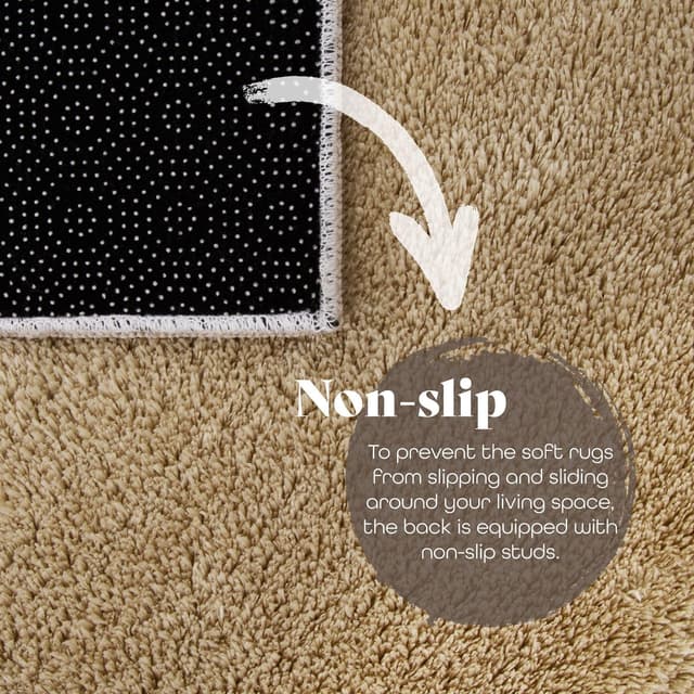 Thumbnail 5 de TT Home Alfombra Salón Beige Oscuro 240x340cm 🏡