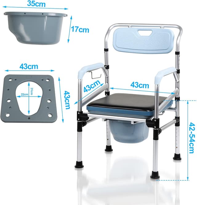 Thumbnail 6 de Tubiaz M1-GGP8073c Toilettenstuhl höhenverstellbar 42–54 cm 🚽