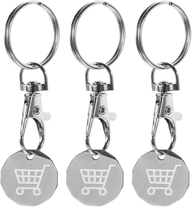 Detalle de HEIZHU trolley token keyring 3 pack £1