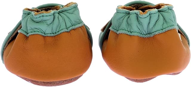 Detalle 2 de Robeez Gingerbear Chausson garçon en cuir souple à semelle antidérapante