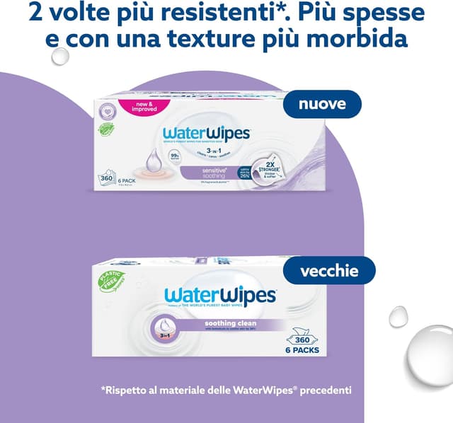 Detalle 1 de WaterWipes Sensitive+ 360 pezzi