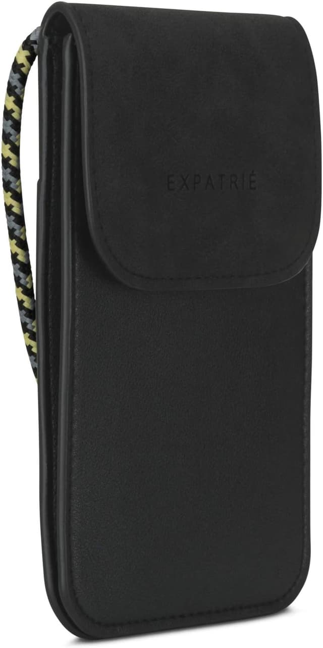 Detalle de Expatrié Amelie Handytasche zum Umhängen für Damen – Vegan-Look mit Geldbörse und verstellbarem Schultergurt