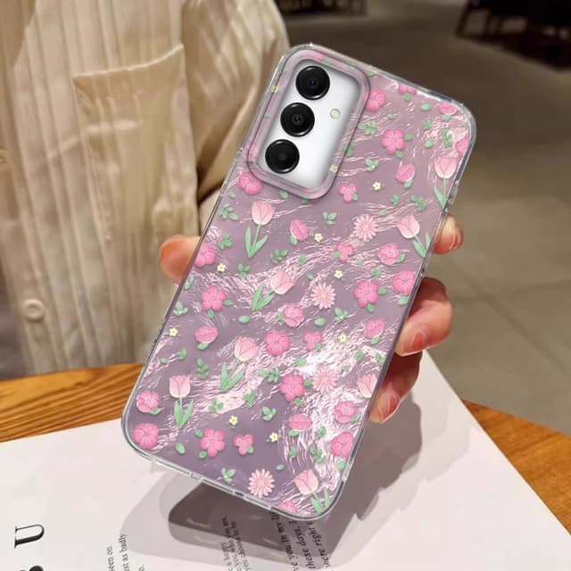 Thumbnail 6 de Tedyhulle Hülle für Samsung Galaxy A34 5G – weicher TPU-Rahmen & harte PC-Rückseite mit rosa Blütenmotiv
