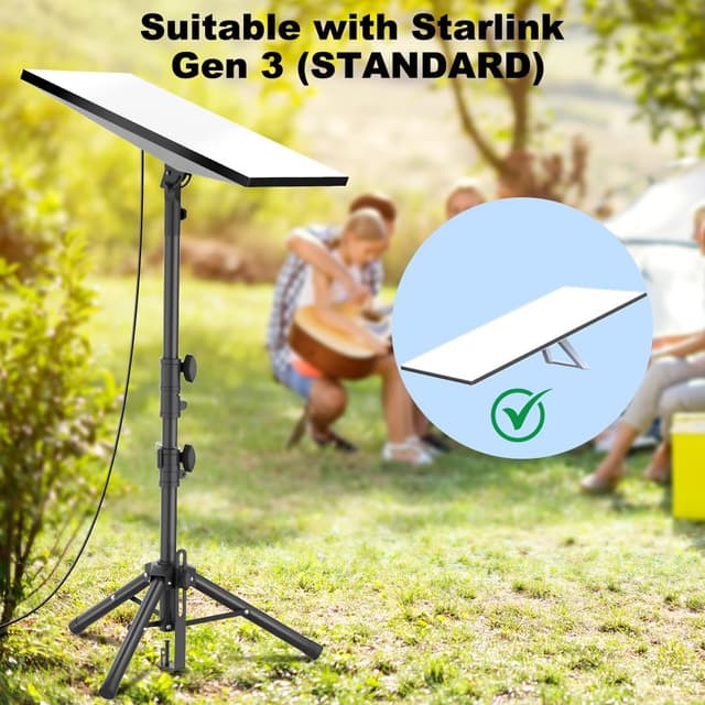 Detalle 2 de futrue-wolker Starlink Gen 3 tripod stand with angle-adjustable mounting kit
