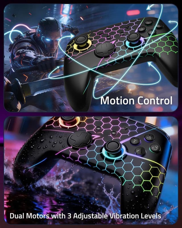 Thumbnail 6 de Funlab Switch 2 Pro Controller (Switch2/OLED) with Hall Effect, Back Buttons, Turbo, Motion & One‑Click Wake Up
