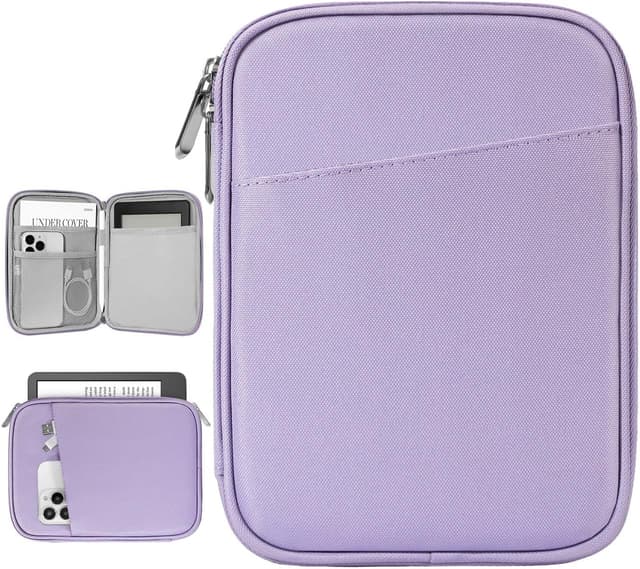 Detalle de Vinabilia 6–7 Zoll Sleeve-Tasche für 7" Kindle Paperwhite & Colorsoft Signature (Grau-violett)