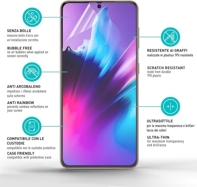 Detalle de smartect Pellicola protettiva TPU opaca (2 pezzi) per Samsung Galaxy S24