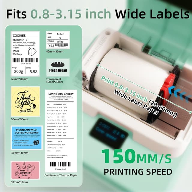 Detalle 2 de ORGSTA T003 Etikettendrucker 50 mm/s