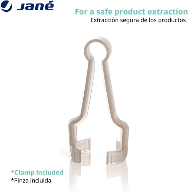 Detalle de Stérilisateur micro-ondes Jané pour 6 biberons, avec panier tétines et pince, sans BPA (gris)