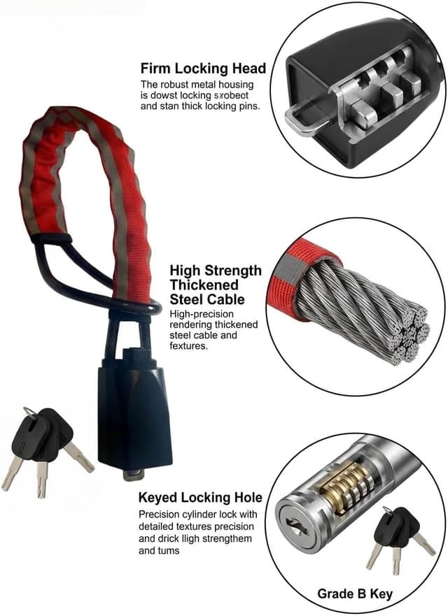 Detalle 2 de Steering wheel lock with reflective stripe