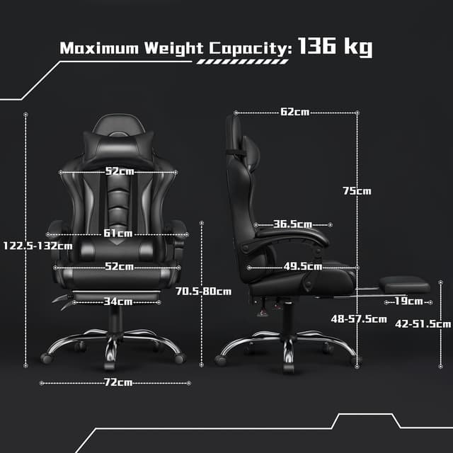 Thumbnail 2 de Yaheetech silla gaming ergonómica