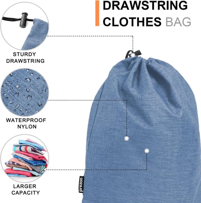 Detalle de Prezon komprimierbare Packwürfel mit Reiseschuh- und Wäschesack – Koffer-Organizer fürs Ordnungssystem im Gepäck