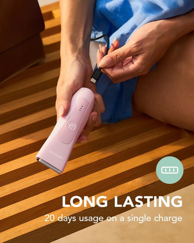 Thumbnail 3 de LADYSPOT Bikini Trimmer for Women (Purple) – Rechargeable wet/dry bikini shaver with 3 guards and hypoallergenic ceramic blade