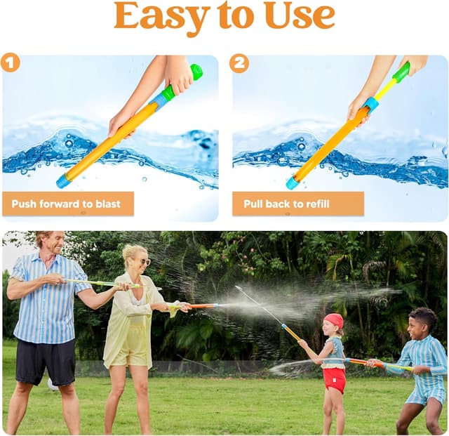 Detalle 2 de JOYIN 18 Pack 16.5\" Water Gun Squirt Blasters (18-Piece Outdoor Water Toy Set)