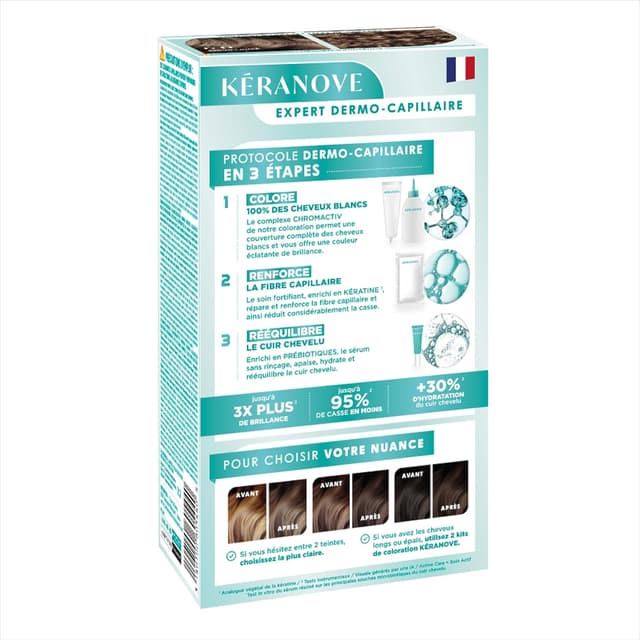 Detalle 2 de KERANOVE Coloration Permanente 6.0 Blond Foncé x2