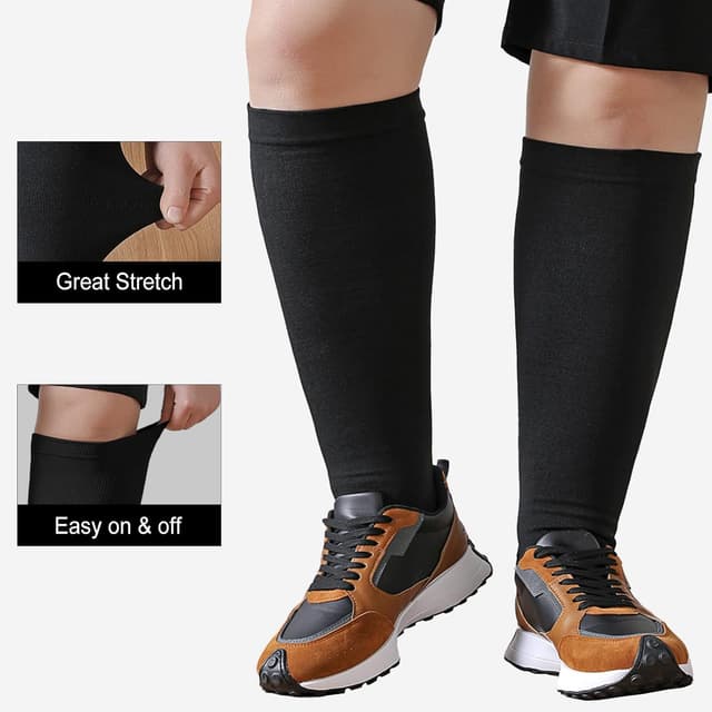 Detalle 2 de Compression sock 20 to 30 mmHg PUTUO Plus Size