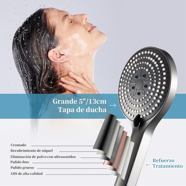 Thumbnail 5 de OFFO Alcachofa de Ducha 130 mm con 6 modos