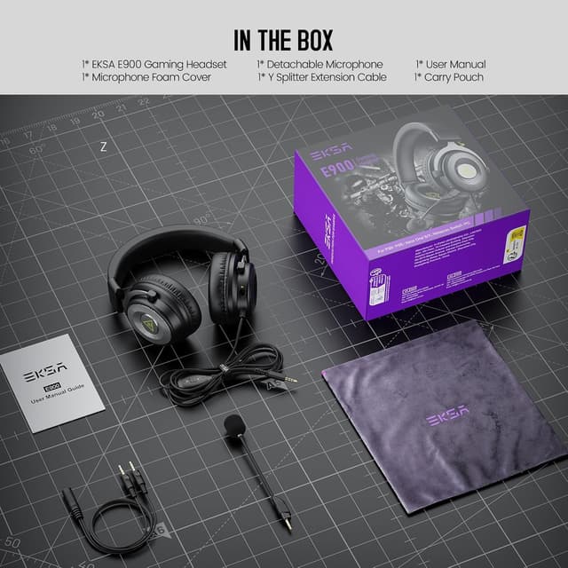 Thumbnail 6 de EKSA E900 50mm wired gaming headset