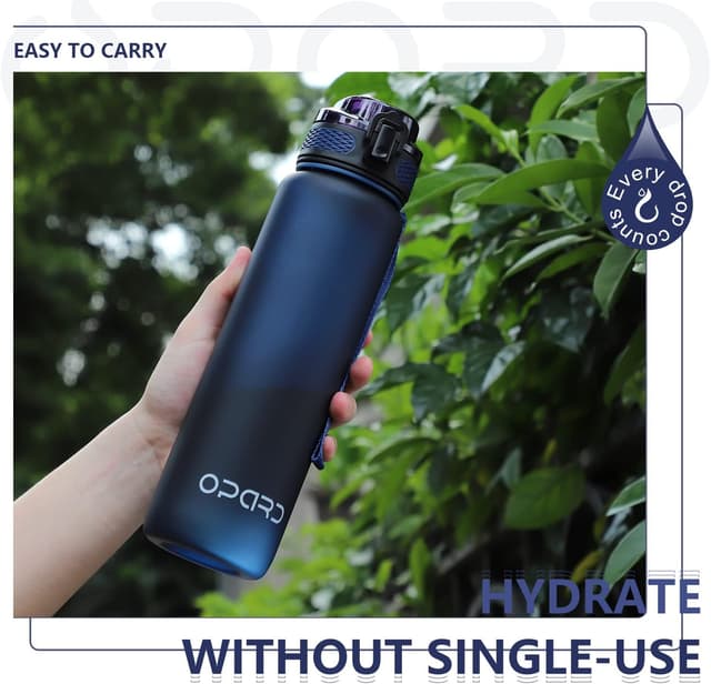 Detalle de Opard Trinkflasche 1L mit Früchtebehälter und Teesieb – BPA-frei, mit Zeit- und Volumenmarkierung