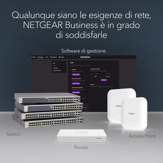 Detalle de NETGEAR Switch PoE Unmanaged GS348PP da 48 porte Gigabit con 24 PoE+ e budget 380W