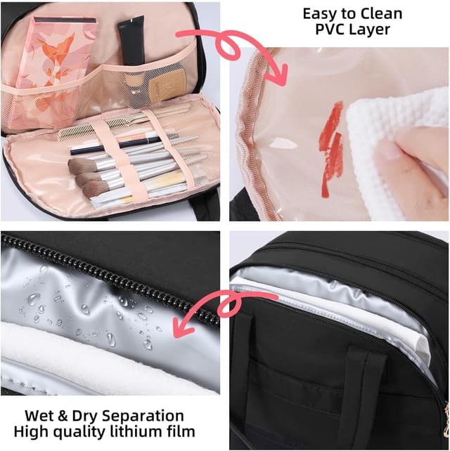 Detalle 2 de Initial makeup travel bag, 28cm wide