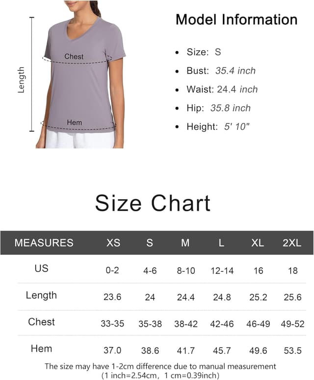 Thumbnail 6 de THE GYM PEOPLE canicie da allenamento donna con scollo a V, maniche corte traspiranti (92% poliestere, 8% elastan)