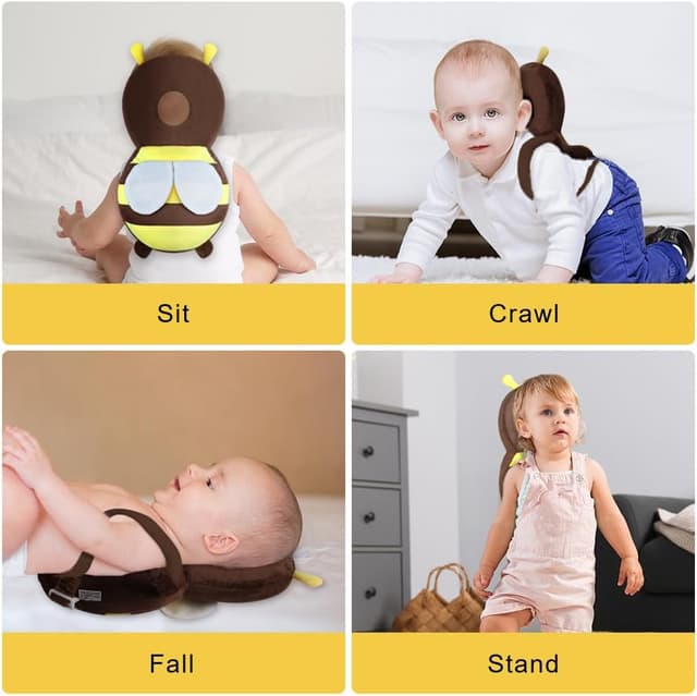 Thumbnail 5 de Vicloon Protezione per la Testa del Bambino Ape marrone scuro 🧸