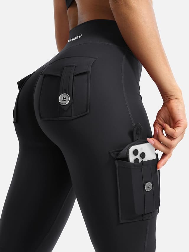 Detalle 2 de YEOREO CoreFlex flare leggings high-waist with pockets