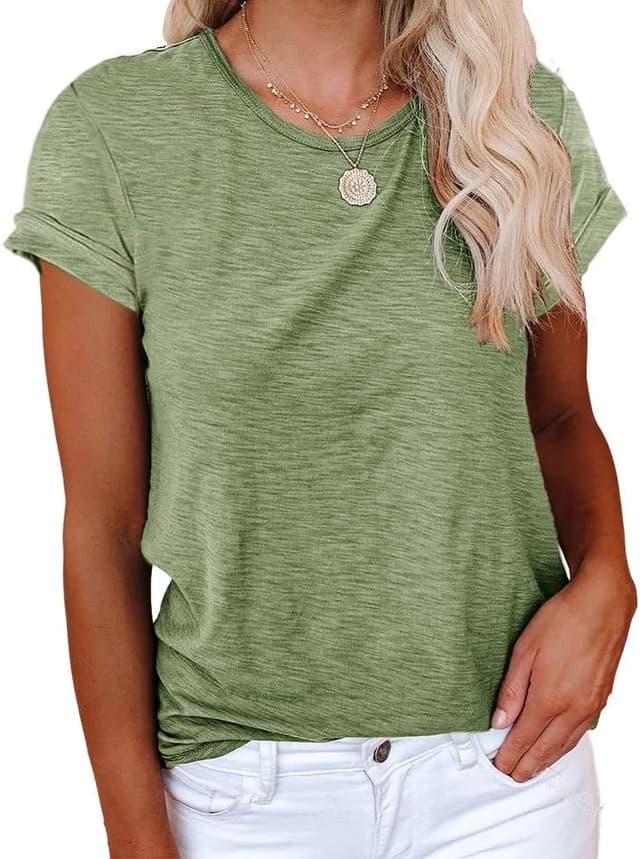 Thumbnail 6 de Cicy Bell Women’s Short Sleeve Crewneck Loose Casual T-Shirts (Basic Tees)