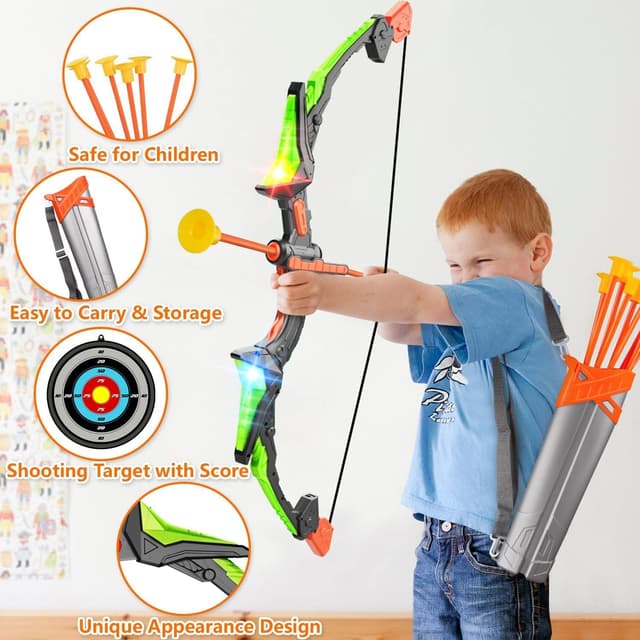 Detalle 2 de Kids LED light up archery set with 10 arrows