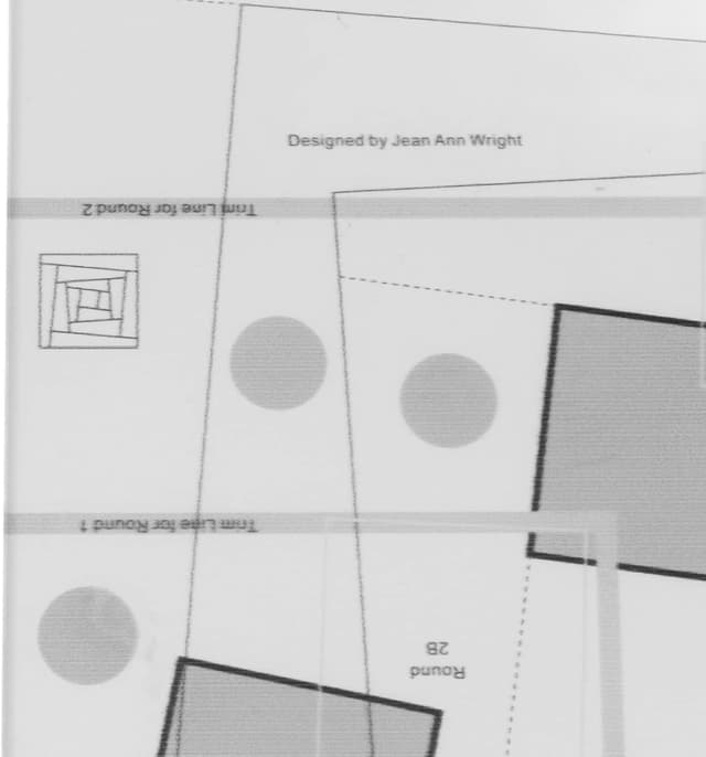 Detalle de Haofy Quilting Ruler Log Cabin quilt ruler (transparent acrylic, 10in)