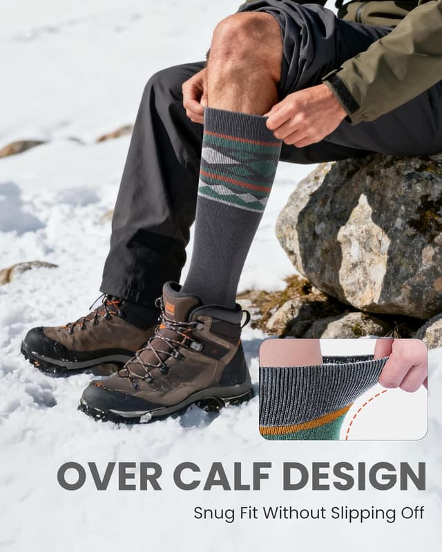 Detalle 2 de OutdoorMaster Calcetines de Esquí Merino 2 pares