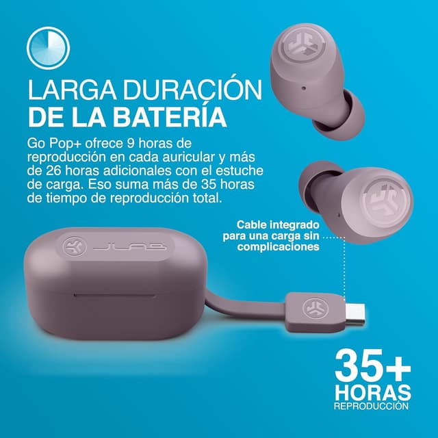 Thumbnail 5 de JLab Go Air Pop+ Auriculares Bluetooth con Micrófono 🎧
