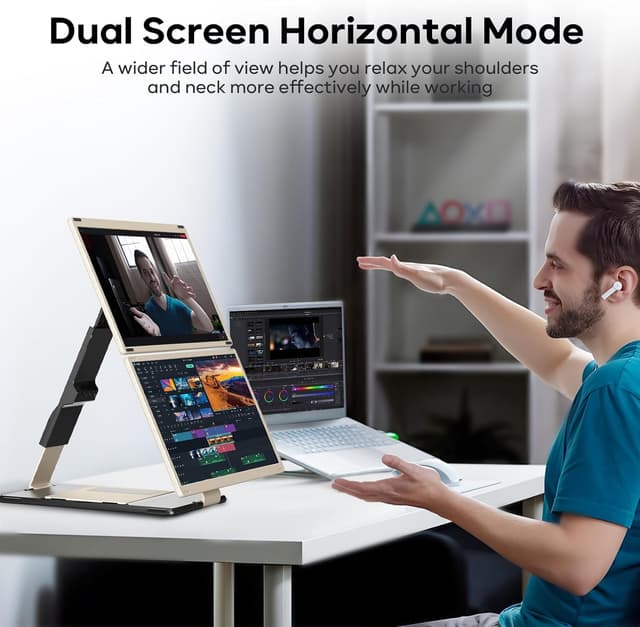 Thumbnail 5 de 15.6" Laptop Screen Extender 1080P for Dual Screens