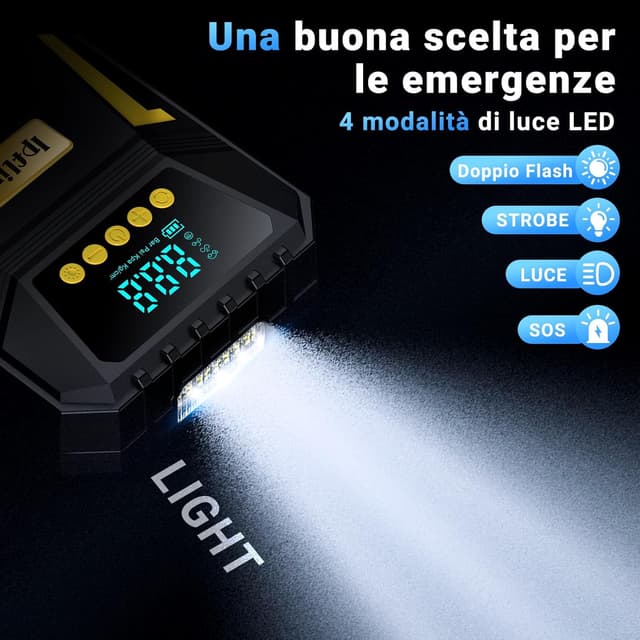 Thumbnail 5 de Ipflin compressore d’aria portatile per auto 12 V DC con spegnimento automatico fino a 150 PSI