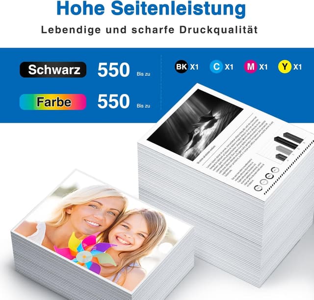 Detalle 2 de st@r ink LC421XL kompatible Tintenpatronen im 8er-Set für Brother (LC421XL / LC-421XL) inkl. Schwarz, Cyan, Magenta, Gelb